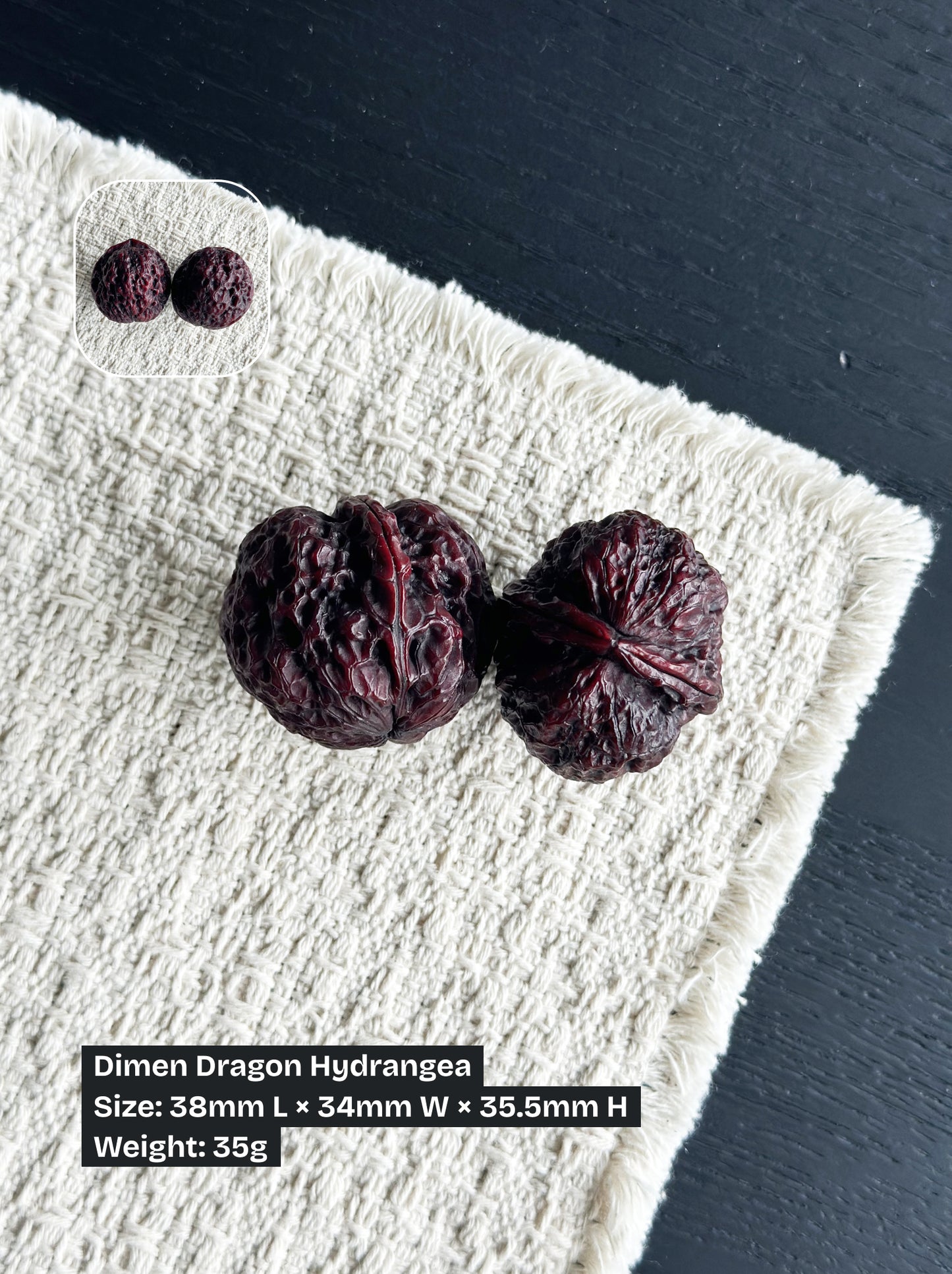 Iron Walnut Series #4 - Dimen Dragon Ridge Toad + Dragon Hydrangea
