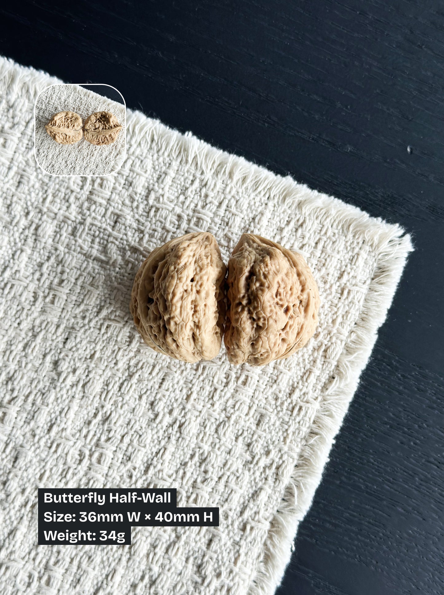 Iron Walnut Series #4 - Yin-Yang Half-Wall + Butterfly Half-Wall