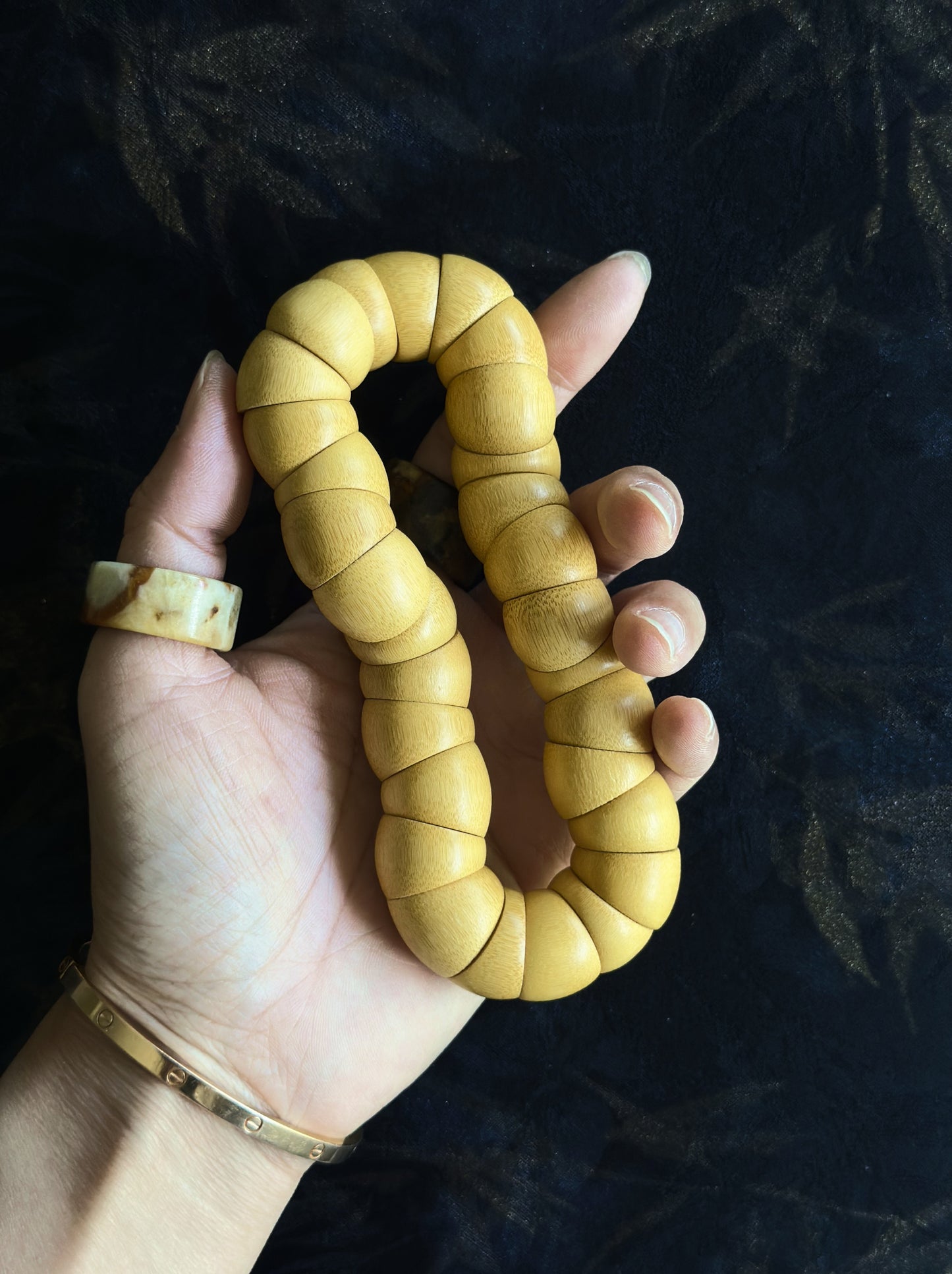 Solid Jade Bamboo Tangle | Hand-Polished Natural Fidget