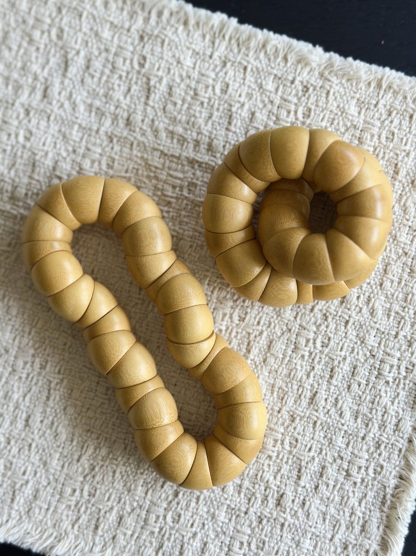 Solid Jade Bamboo Tangle | Hand-Polished Natural Fidget