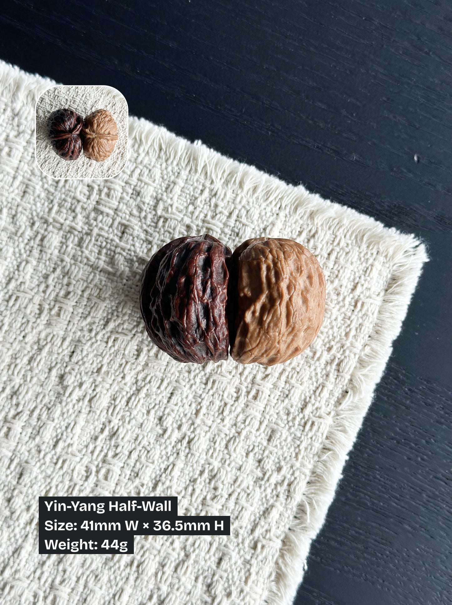 Iron Walnut Series #4 - Yin-Yang Half-Wall + Butterfly Half-Wall