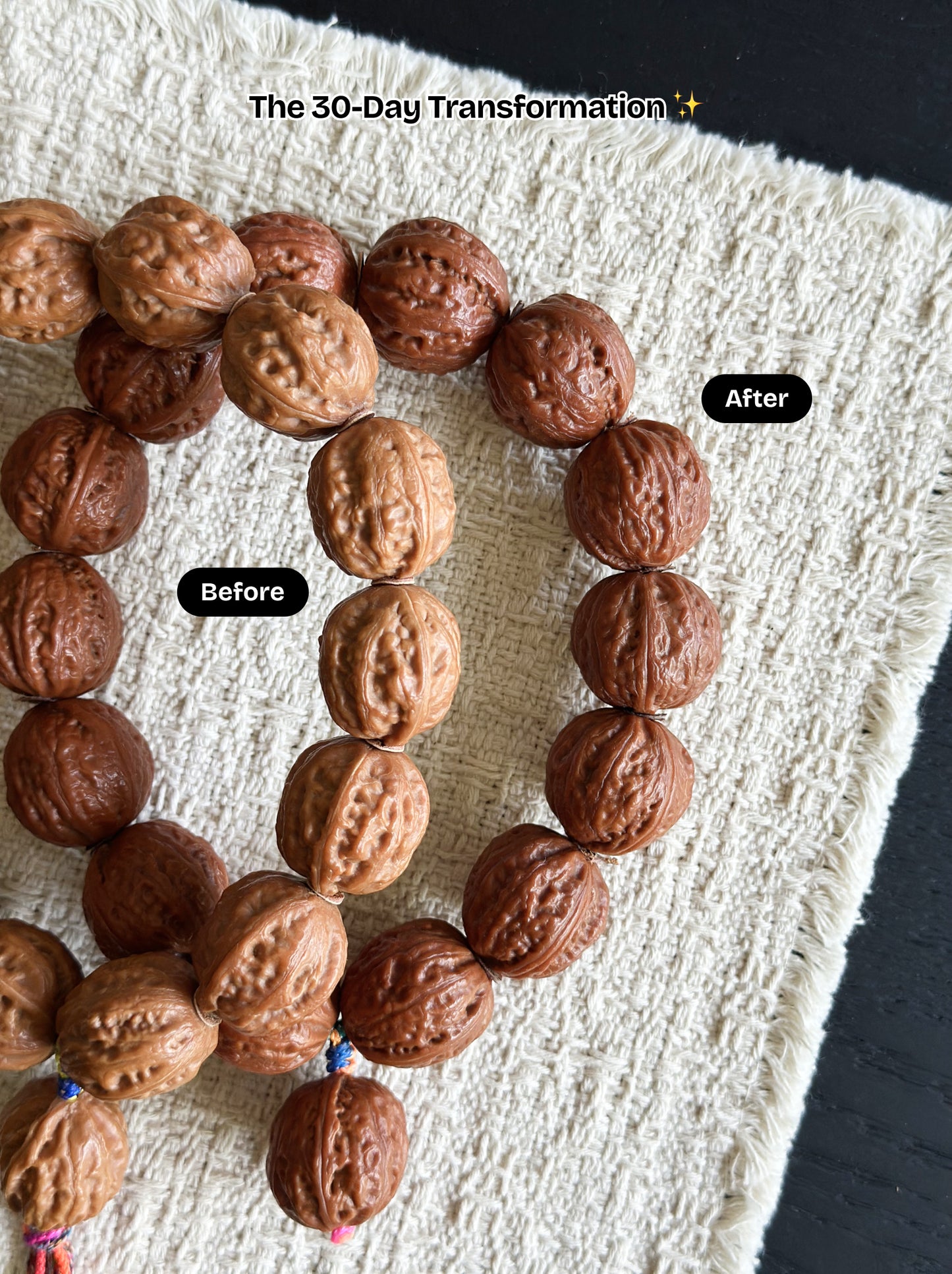 The Wild Autumn (Quizi) Mala: Manchurian Walnut Handheld Strand