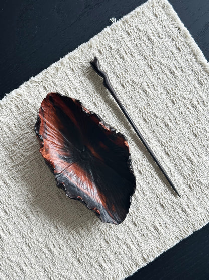 Handmade Red Rosewood Lotus Tea Scoop