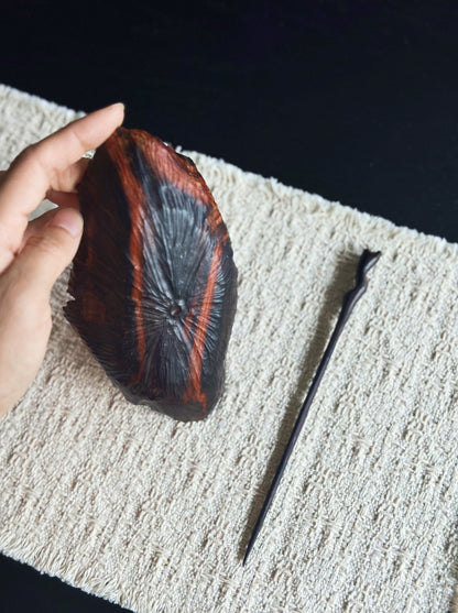 Handmade Red Rosewood Lotus Tea Scoop